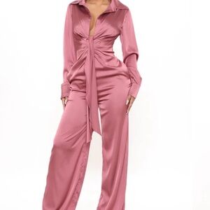 Fashion nova Elegant Pink Jumpsuit (next day shipping)